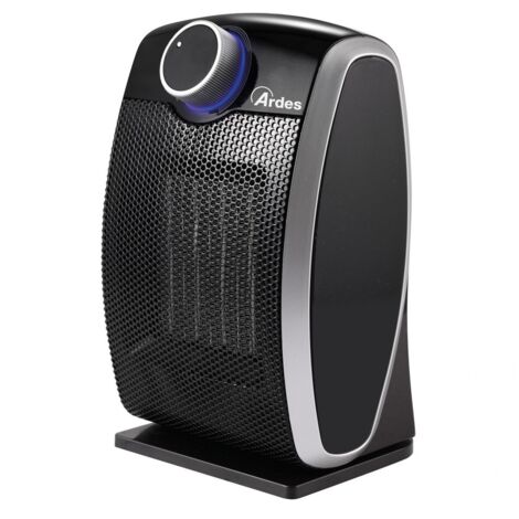 Ardes 4P09 Stufetta elettrica ceramica 1800W con ventilatore nero e argento per interni