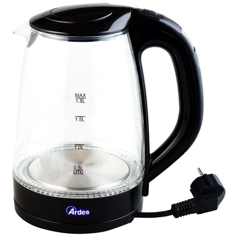 Image of Ardes - AR1K47 Bollitore Elettrico in Vetro Borosilicato - Bollitore Acqua Elettrico Capacità 1,8L con Arresto Automatico - Bollitore Elettrico Senza