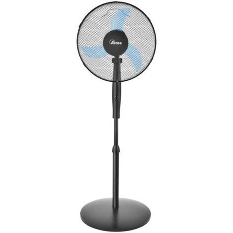 Ardes AR5EA41PB Easy 41PB Plus Ventilatore a Piantana Base Tonda 3 Pale Nero