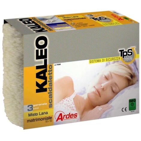 Ardes ARTK84 Heizdecke Wärmeunterbett 120 W Weiß Wolle