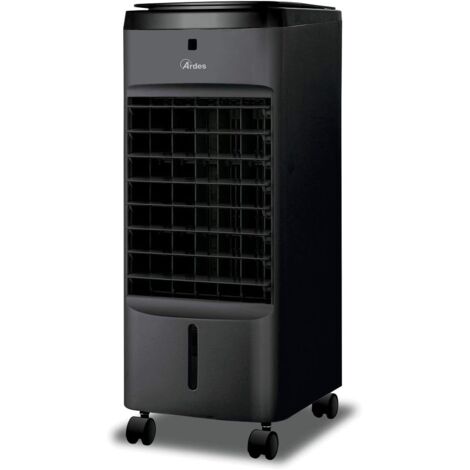 Ardes  PENNY Q-BLACK AR5AMR08 Raffrescatore Evaporativo con Ruote Digitale Timer e Telecomando 4L Nero