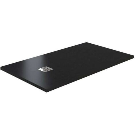 ARDESIA - PIATTO DOCCIA IN RESINA MINERALE - parete doccia - antracite - 120X80CM