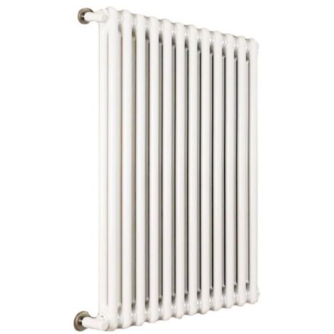 Ardesia radiatore tubolare 2 colonne h.1000 - 12 elementi - colore bianco RAL9016 - completo di tappo cieco e riduzioni da 1/2" 3541700024112
