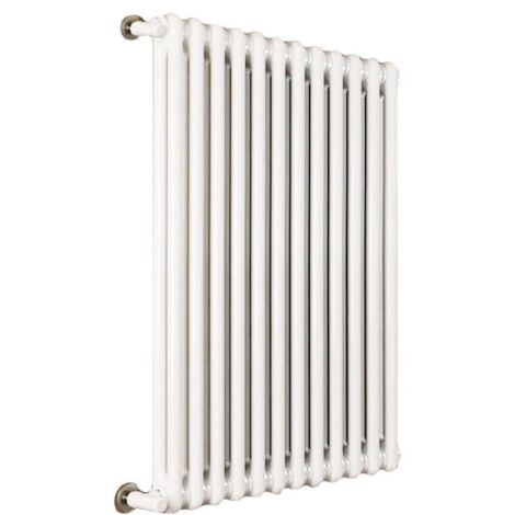 Ardesia radiatore tubolare 2 colonne h.1000 - 9 elementi - colore bianco RAL9016 - completo di tappo cieco e riduzioni da 1/2" 3541700036303