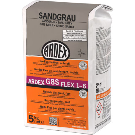 ARDEX G8S Flex-Fugenmörtel Sandgrau 5kg Beutel