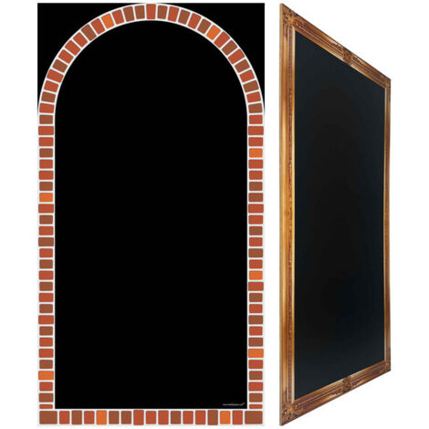 Ardoise double face de dimensions 97 x 52 cm (recto baroque et verso four à pizza)