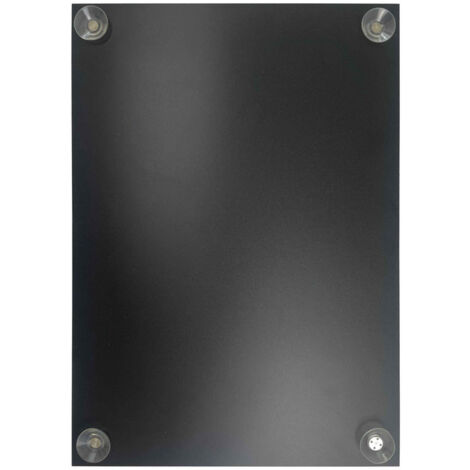 Ardoise double face en PVC noir format A3 (42 x 29,7 cm) avec fixation ventouses