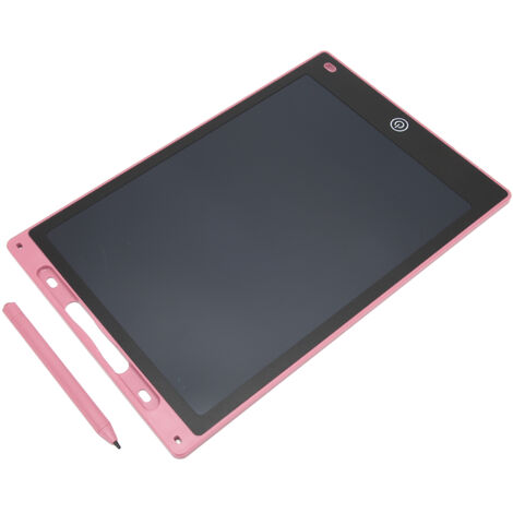 Ardoise Magique 12 Pouces Écran Couleur Sensible Pression pour Enfants, Tableau Dessin Effaçable avec Porte-Stylo Rose