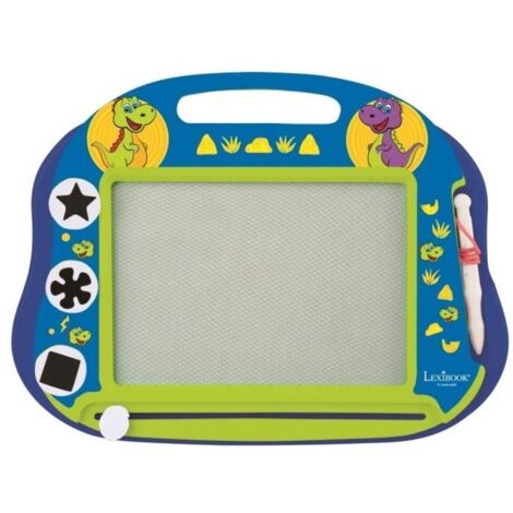 Ardoise Magique Dinosaures Format A5 avec accessoires magnétiques pour dessiner en couleurs