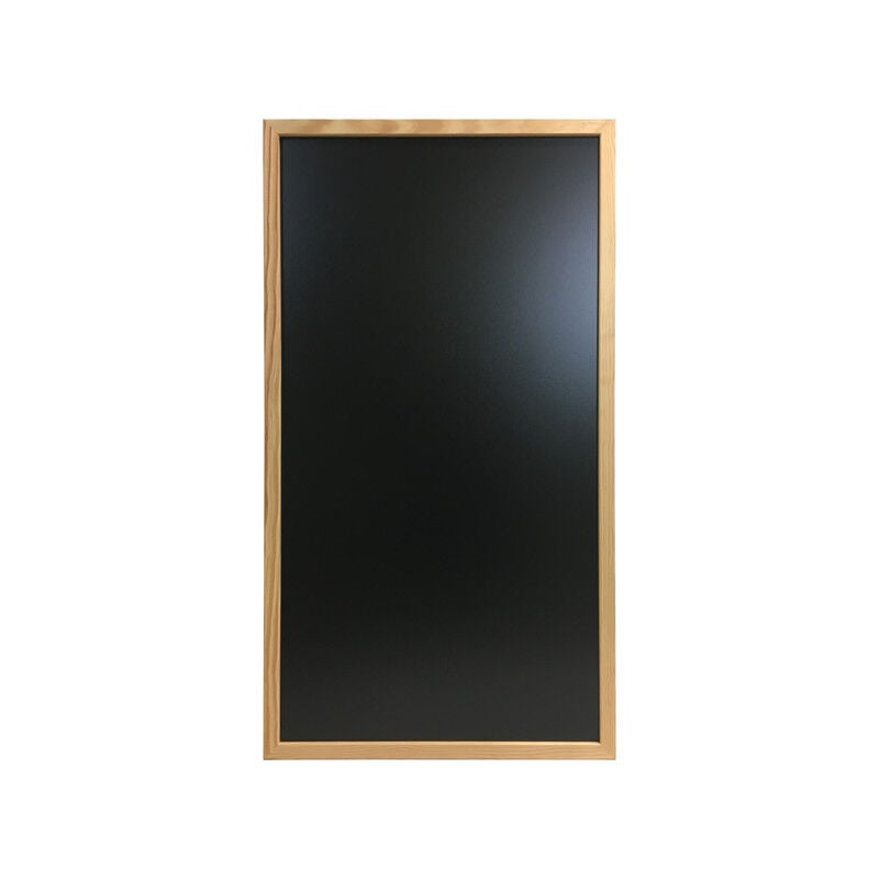 Ardoise murale cadre carré en bois brut dimensions 100 x 55 cm - Fabrication française