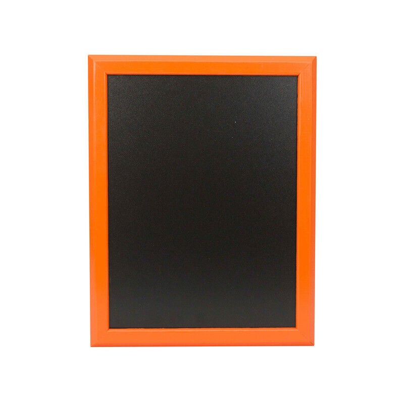 Ardoise murale en bois couleur orange dimensions 46 x 36 cm - Fabrication française