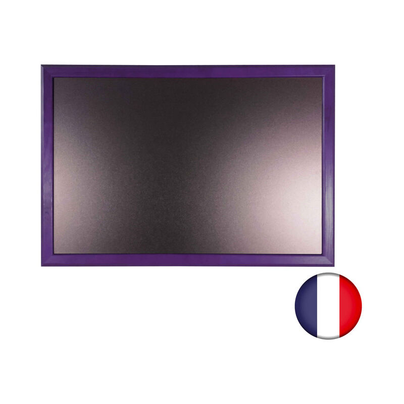 Ardoise murale en bois couleur violet dimensions 66 x 46 cm - Fabrication française