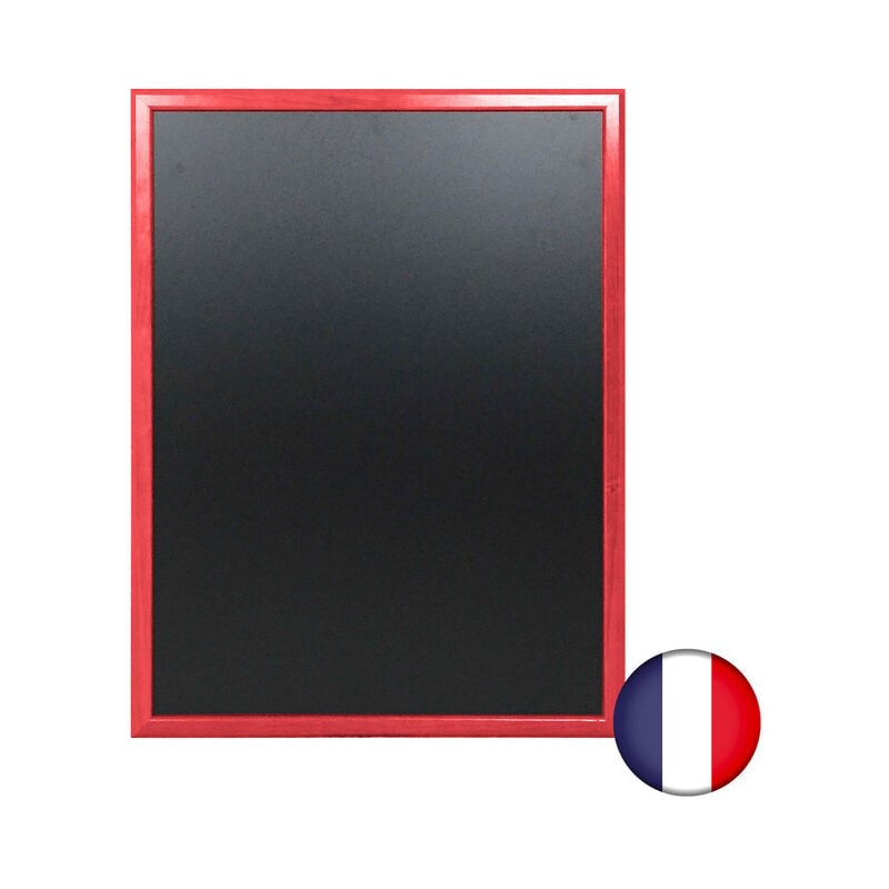 Ardoise murale en bois couleur rouge vin dimensions 86 x 66 cm - Fabrication française