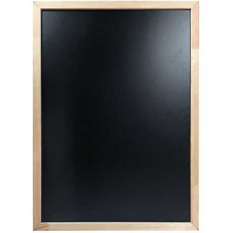 Ardoise murale Recto Verso cadre bois brut dimensions 72,5 x 52,5 cm