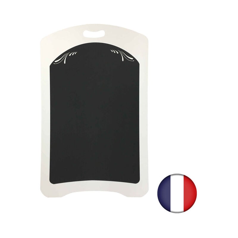 Ardoise plastique avec poignée et volutes de dimensions 100 x 62,5 cm