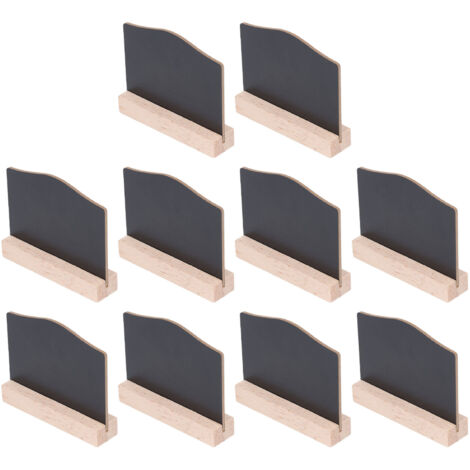 Ardoises Miniatures à Craie Double Face avec Support Bois pour Événements, Bar, Restaurant