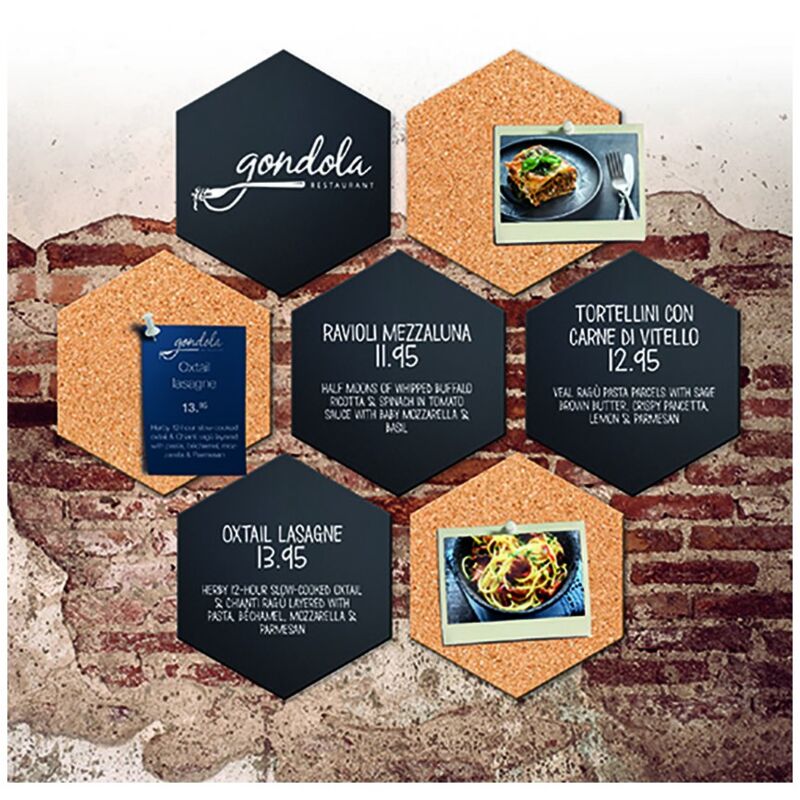 Ardoises murale Silhouette Hexagon