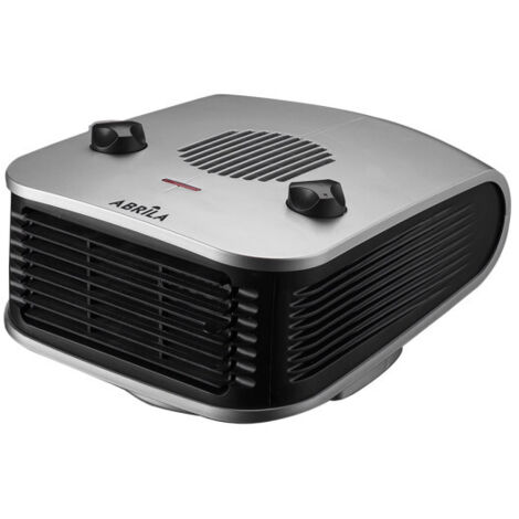 Ardour Chauffage Soufflant Argent/Noir 2000W 2 Puissances 3 Fonctions Thermostat (15x24,5x32,5cm)