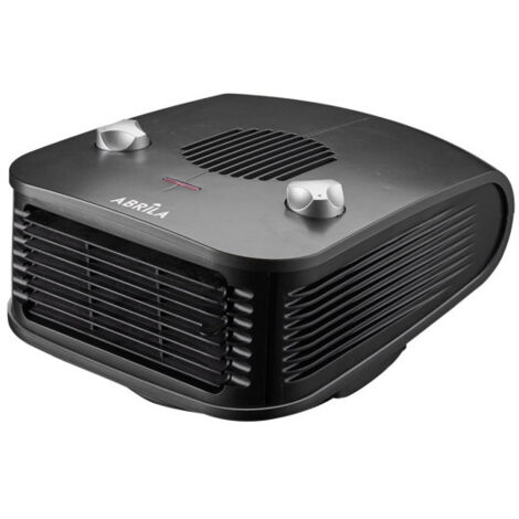 Ardour Radiateur Soufflant Noir/Argent 2000W 2 Puissances 3 Fonctions Thermostat (15x24,5x32,5cm)