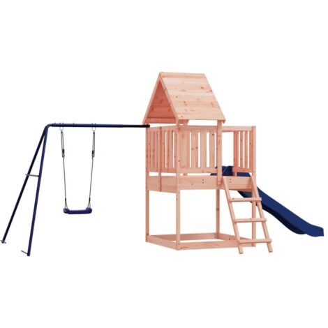 Area giochi all'aperto con altalene scivolo e robuste strutture per arrampicarsi giochi da giardino 494 x 235 x 228 cm legno massello di abete Douglas 020004634