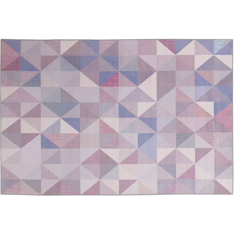 Area Rug Pastel Blue Grey Modern Carpet Triangle Pattern 140 x 200 cm Kartepe