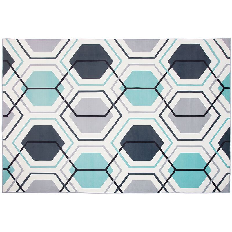 Beliani - Modern Area Rug Carpet 160 x 230 cm Geometric Pattern Linear Multicolour Giresun