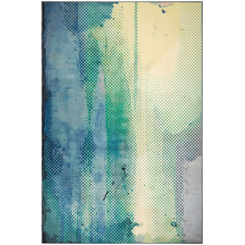 Beliani - Area Rug Abstract Watercolour Paint Floor Mat 140 X 200 Cm Multicolour Susuz