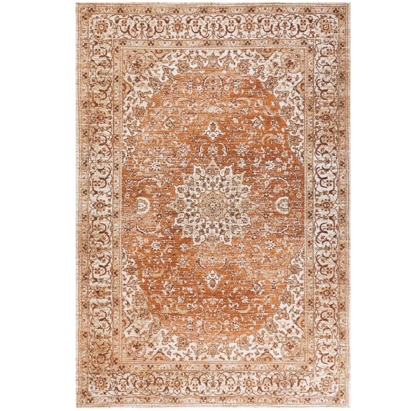 Beliani Rug Haya Orange 160 X 230 Cm Cotton