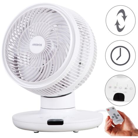 Iris Ohyama Woozoo Ventilatore Da Tavolo 30m² - Telecomando, Oscillazione 80°/75°, Silenzioso, Nero Cenere - Foto 8