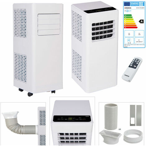 AREBOS 4in1 Mobile Klimaanlage 9000 BTU Klimagerät Kühlen Entfeuchten Ventilator