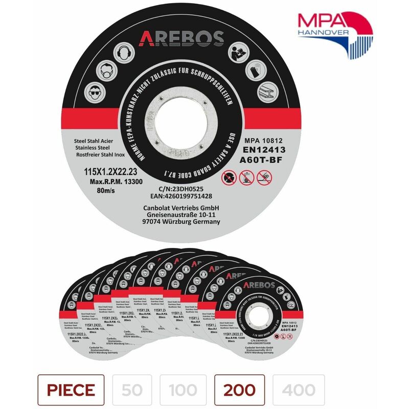 

Discos Corte Discos Flexibles Ø115 mm Admisión 22,2 mm Espesor 1 mm - Arebos