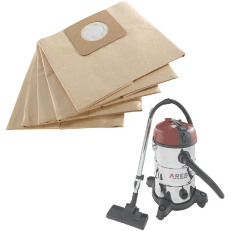 AREBOS 5x Vacuum Cleaner Bag Suitable for Industrial Vacuum Cleaner 2300W