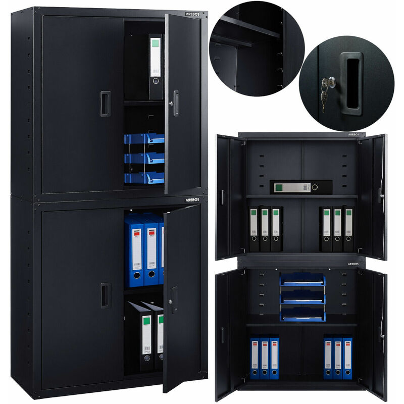AREBOS Aktenschrank Büroschrank Lagerschrank Materialschrank