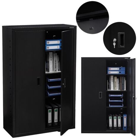 AREBOS Armadio per archiviazione Armadio per ufficio Nero