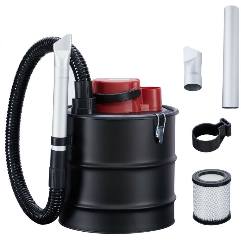 

Aspirador de Cenizas ECO 15L 1200W a-spirador Chimeneas incl. Filtro HEPA - rojo negro - Arebos