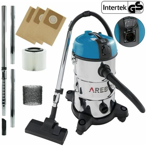 AREBOS Aspirador industrial 5IN1  Aspirador  Húmedo/seco  1300W  30L Azul