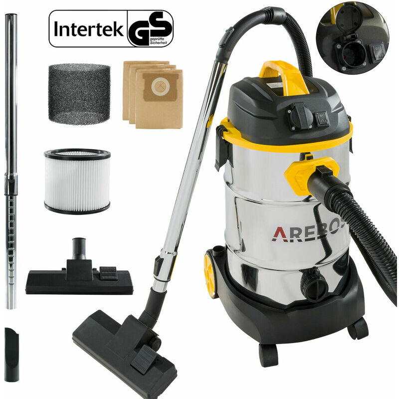 

Aspirador Industrial Aspirador en Seco y Húmedo 1600W 30L Amarillo - Amarillo - Arebos