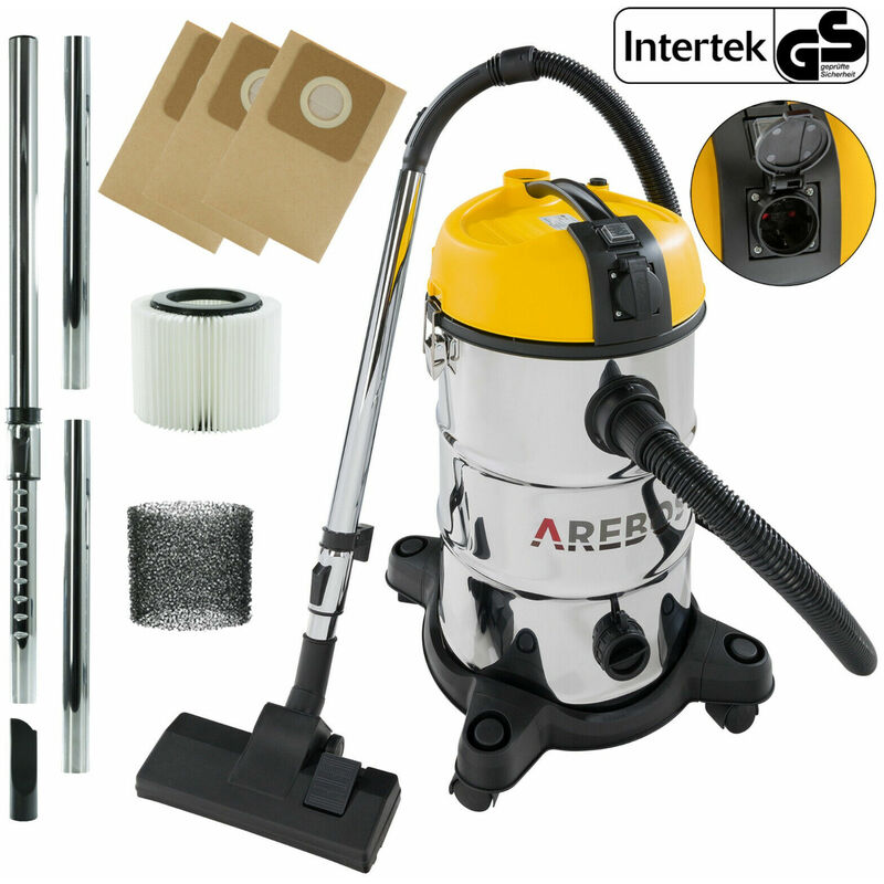 

Aspirador industrial de Aspirador en seco y húmedo 2300W 30L Amarillo - Amarillo - Arebos