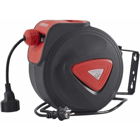 AREBOS Automático Tambor De Cable Cable Eléctrico Carrete De Cable 10 m