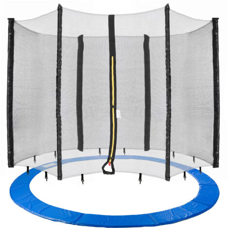 Arebos Borde de Cama Elástica + Red Protección de los Bordes 490 cm 6 Barras