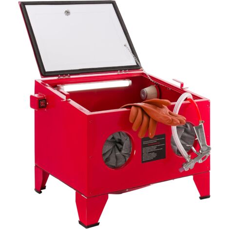 Arebos – Cabine de sablage sableuse pneumatique 90L – Pression max 125 PSI – Consommation 150L/min – Hublot en verre acrylique