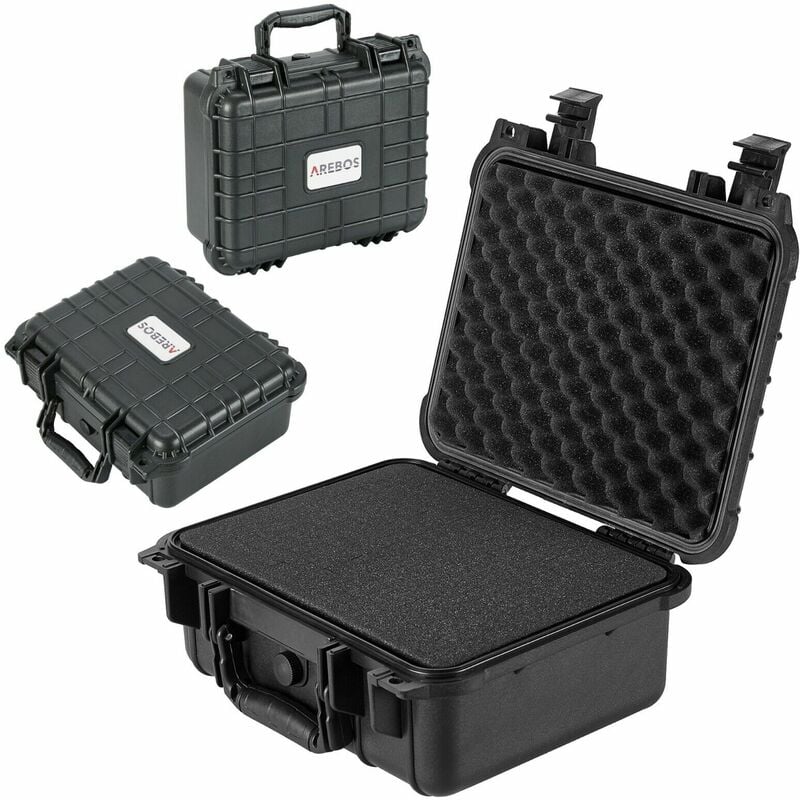 

Camera Case Estuche de Transporte Estuche de Protección con Cubo de Foam 15L - Negro - Arebos