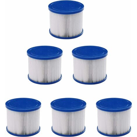 AREBOS Cartouche filtrante Lot de 6 Cartouches filtrantes de Rechange Spa Gonflable - Bleu
