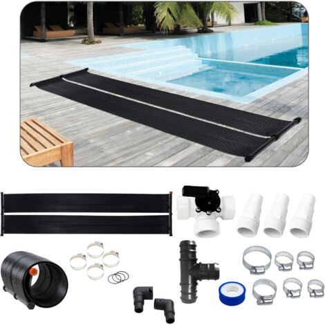 Arebos – Chauffage solaire de piscine 300 x 66 cm – Débit 10 000 l/h – Résistant aux UV et à l'eau salée – Installation rapide