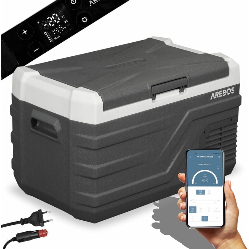 Image of Compressore cool box 26 l frigorifero elettrico auto app freezer box - Antracite - Arebos