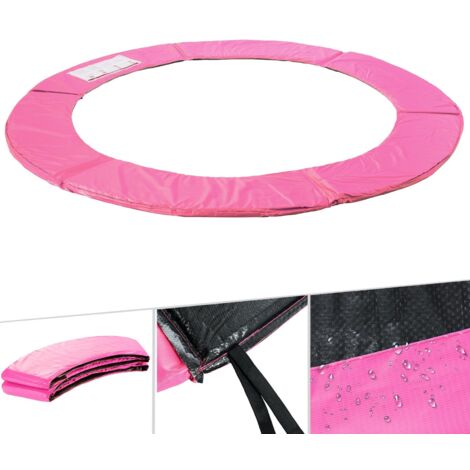 AREBOS Copertura Bordo di Protezione per Trampolino Elastico Molla 366 cm Rosa - Rosso
