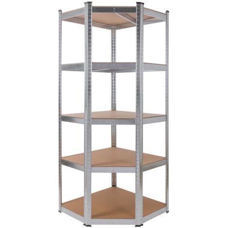 AREBOS Corner Shelving Storage Shelving Heavy Duty Shelving Workshop Shelving Boltless Shelving 875kg
