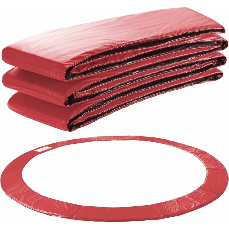Coussin de Protection pour Trampoline de Remplacement Trampoline Couverture Rembourrage 457 cm Rouge - Rouge - Arebos