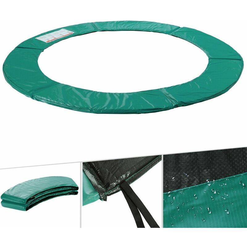 Coussin de Protection pour Trampoline de Remplacement | Trampoline Couverture Rembourrage | résistant aux intempéries et uv | Anti-déchirure | vert