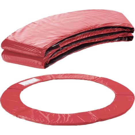 Arebos Coussin de protection des ressorts pour trampoline 183 - 487 cm rouge